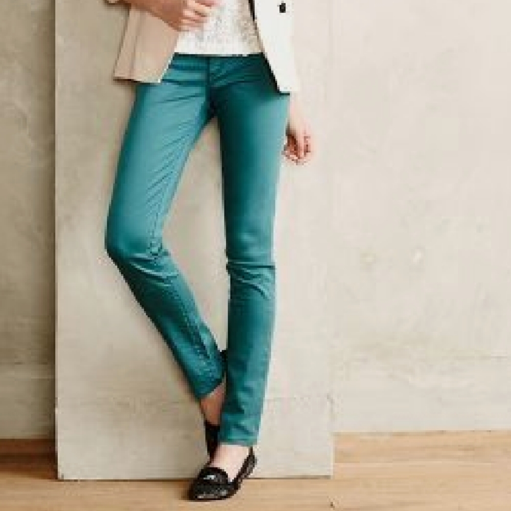 Sack's women’s jeans teal color, size 1